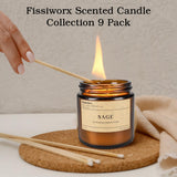 Vela fissiworx en frasco ámbar realza la decoración y perfuma.