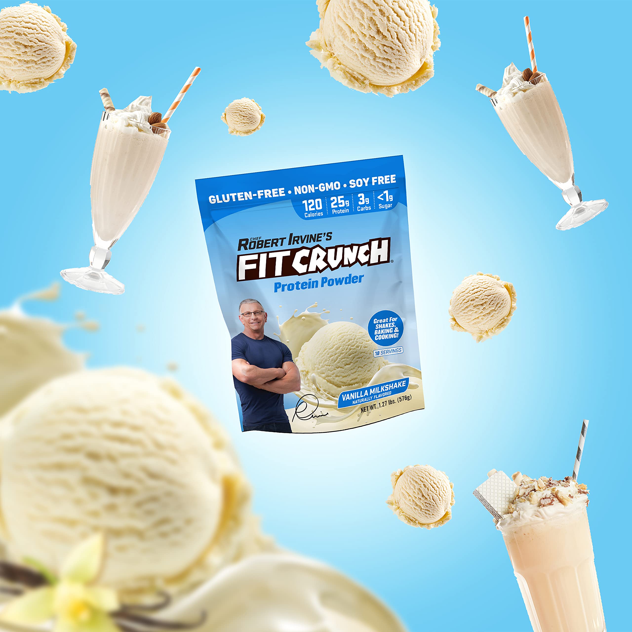 Producto horneado con Fit Crunch Tri-Blend, añade proteína a tus postres.