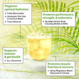 Fit & Lean Amino Hydration: etiqueta del producto con ingredientes clave