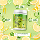 Fit & Lean Amino Hydration: vaso con bebida cítrica para hidratación durante ejercicio