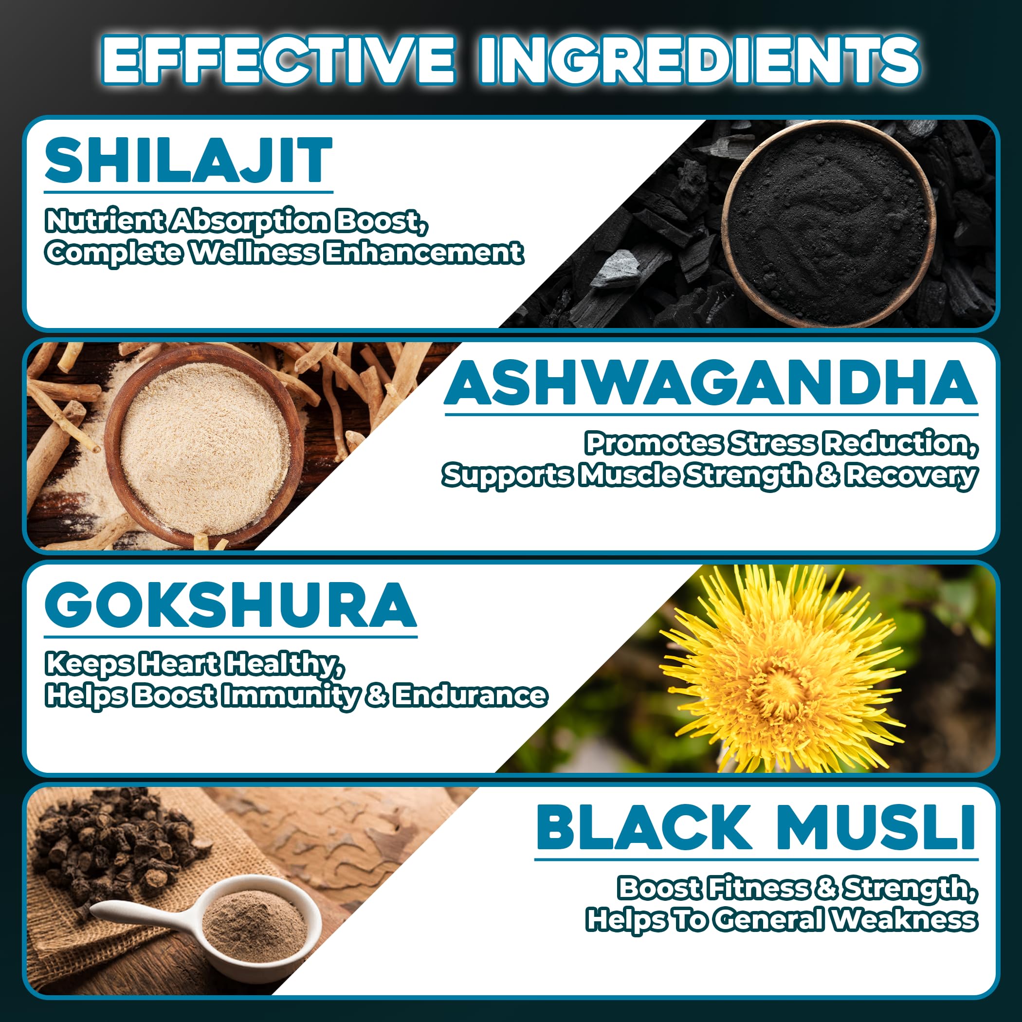 FITBOOST gomitas de Shilajit, dosis diaria conveniente.