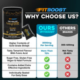 FITBOOST gomitas de Shilajit, laboratorio certificado, sin metales pesados.