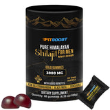 FITBOOST gomitas Shilajit, empaque individual para viaje, fácil de llevar.