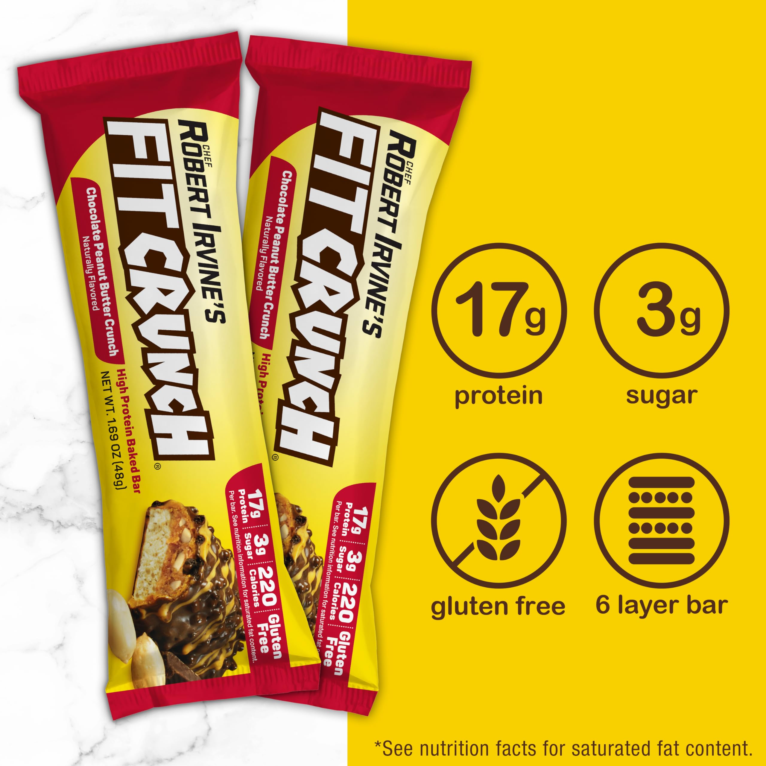 FITCRUNCH Barra con 220 calorías, snack conveniente para entrenos.