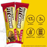 FITCRUNCH Barra con 220 calorías, snack conveniente para entrenos.