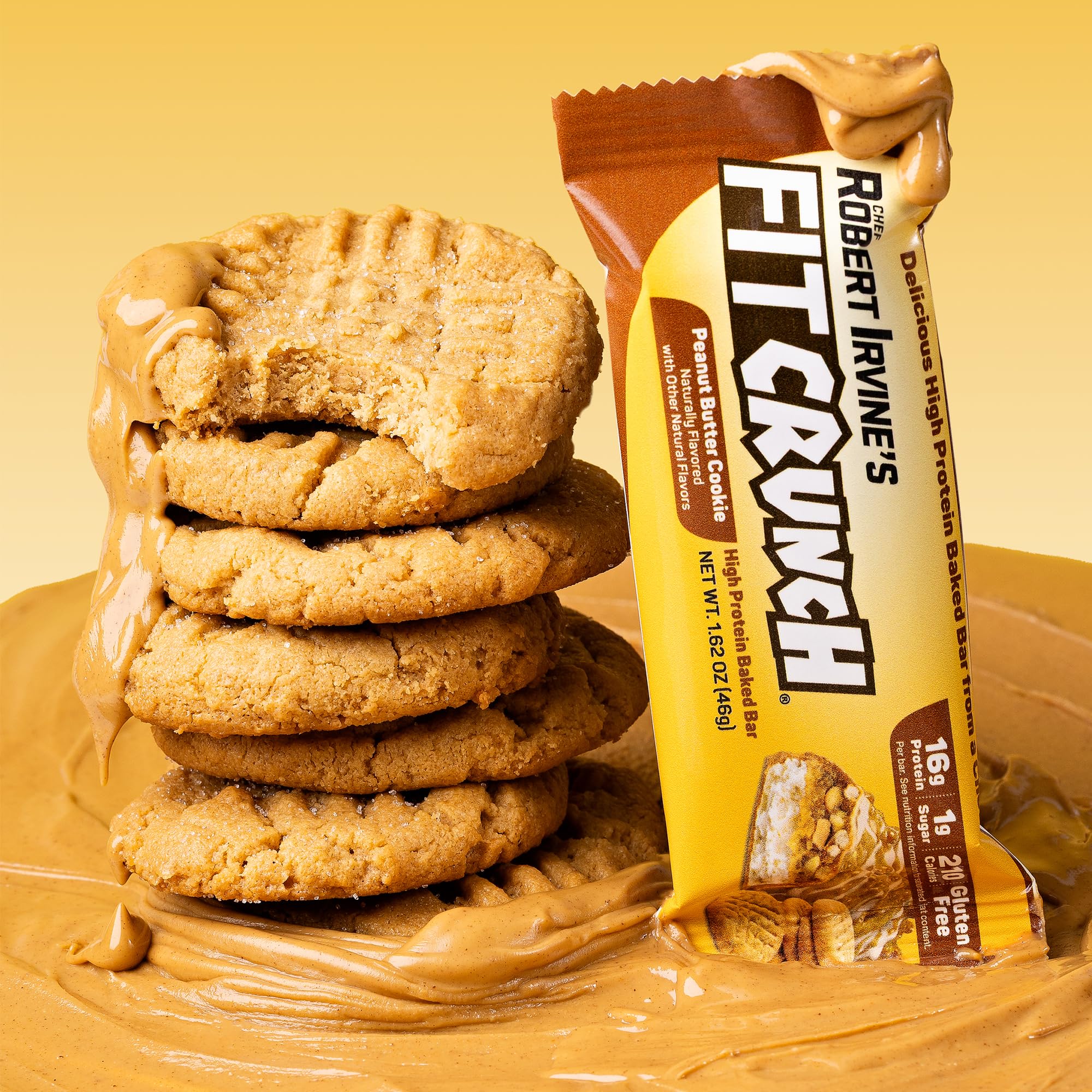 FitCrunch galleta mantequilla de cacahuete, sabor clásico y saciante