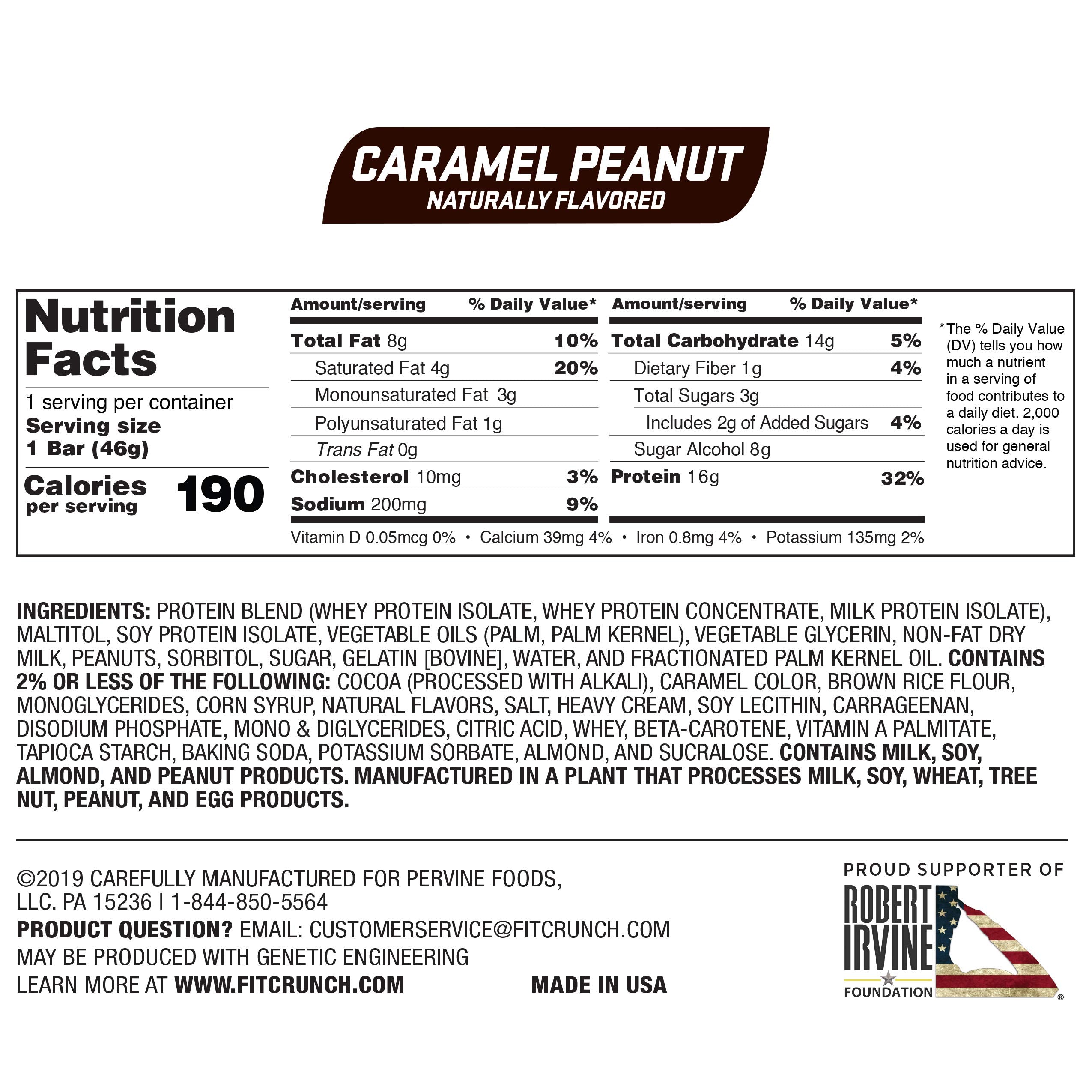 Barra horneada FitCrunch de 6 capas, textura suave, ideal como snack post-entrenamiento.