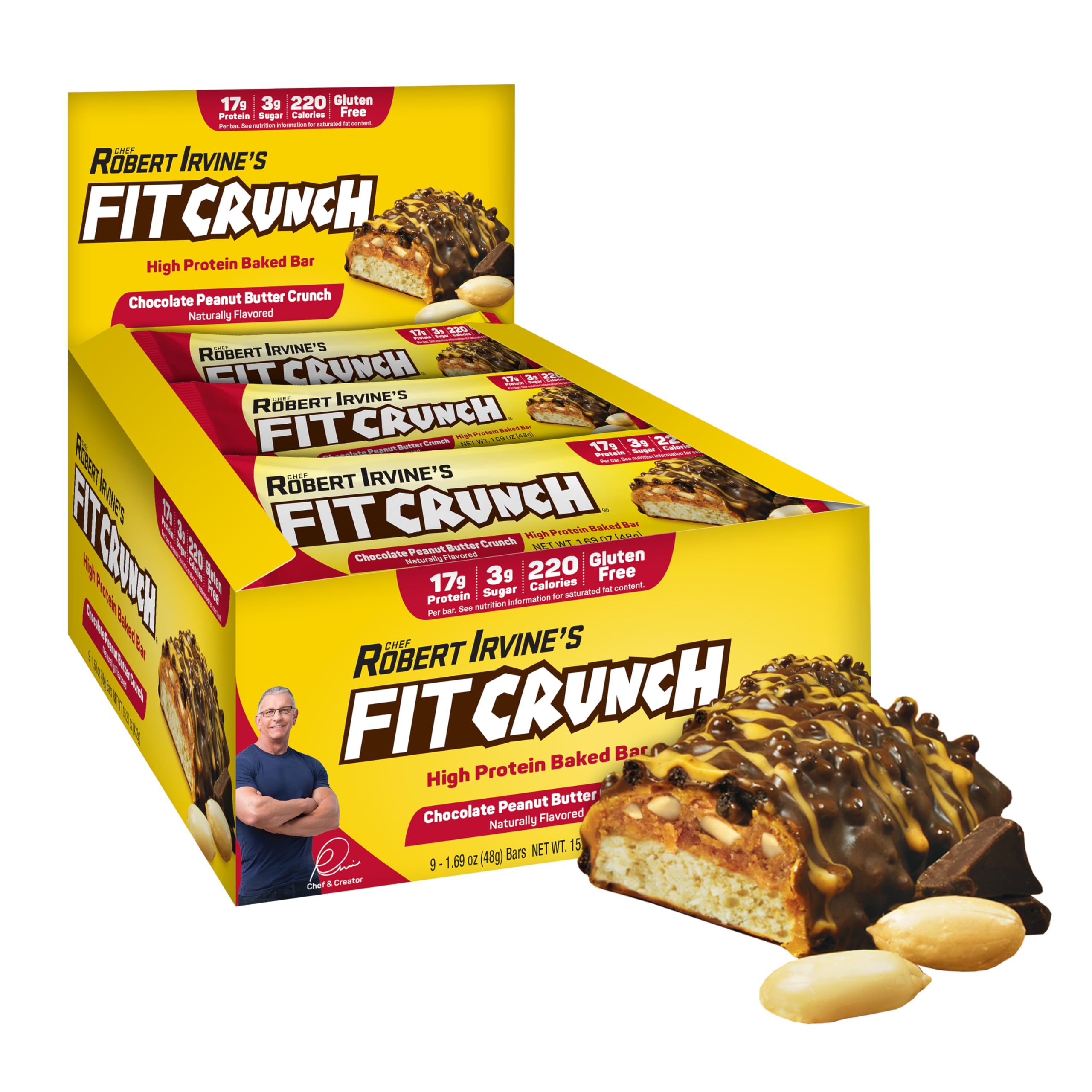 FitCrunch Barra porción seis capas, ideal para saciar hambre y proteína.