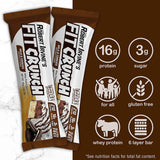 Barra Fit Crunch con 16 g de proteína para energía sostenida.