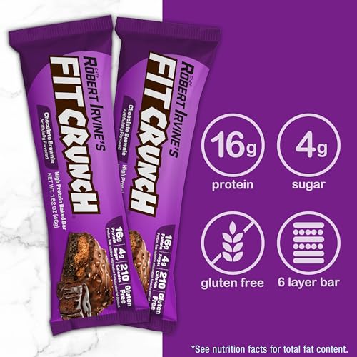 FITCRUNCH barra proteica 6 capas, calorías controladas para snack.