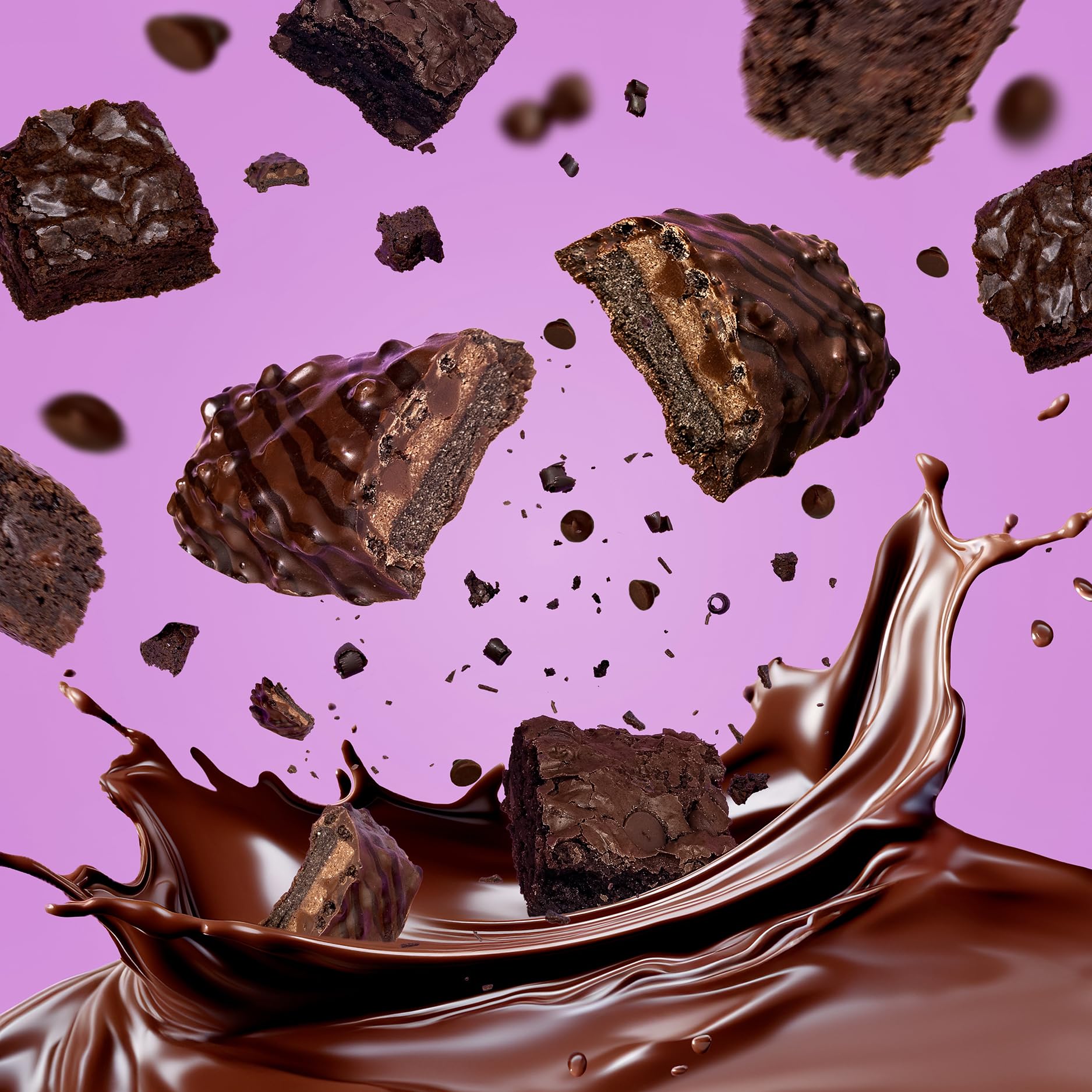 FITCRUNCH barra proteica 6 capas brownie de chocolate para llevar.