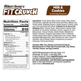FITCRUNCH barra proteína seis capas corte central, muestra la textura por capas.