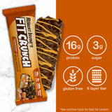FITCRUNCH barra proteína sin gluten para merienda sin preocupaciones.