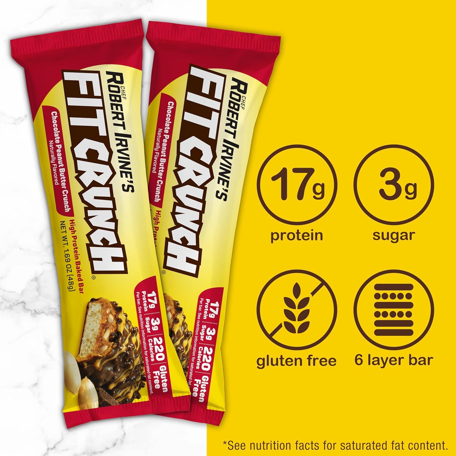 FITCRUNCH barra proteína, textura crocante, perfecta merienda
