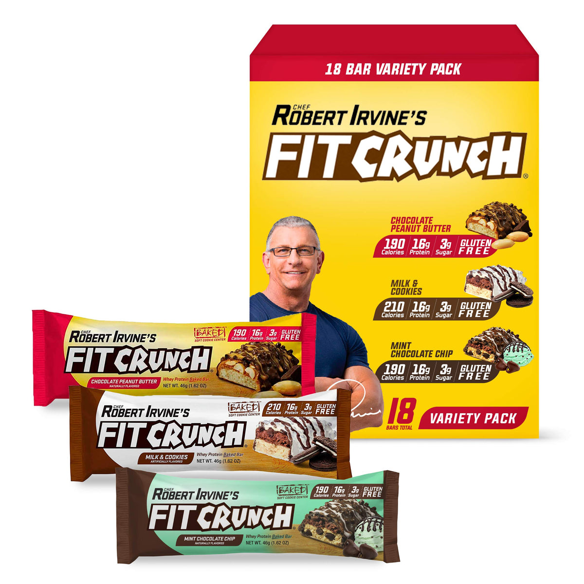 Barras FITCRUNCH variedad merienda rápida y conveniente.