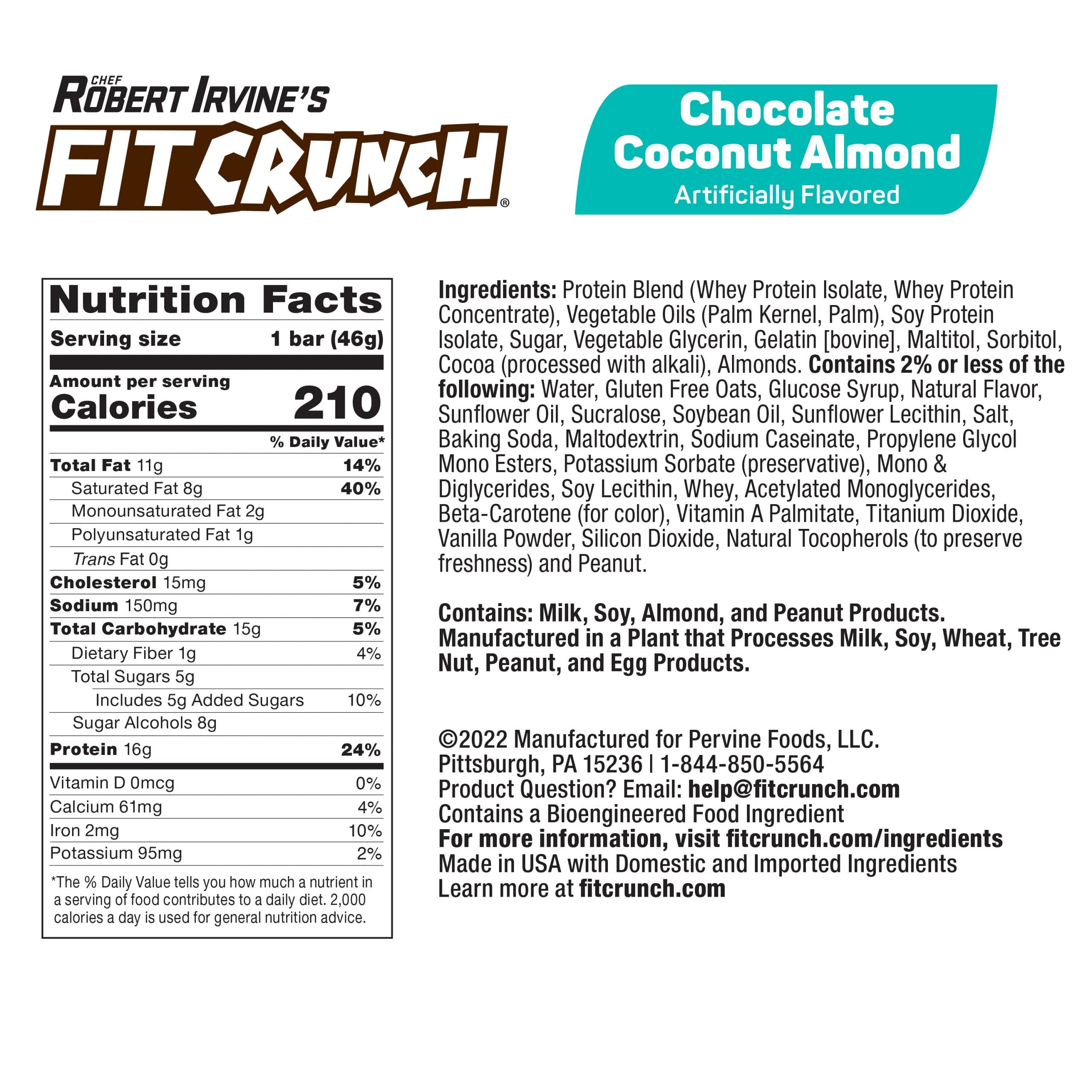 FITCRUNCH barra seis capas horneada, textura premium para saciedad.