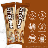 FITCRUNCH barra canela retorcida, núcleo suave y cobertura dulce para recarga rápida