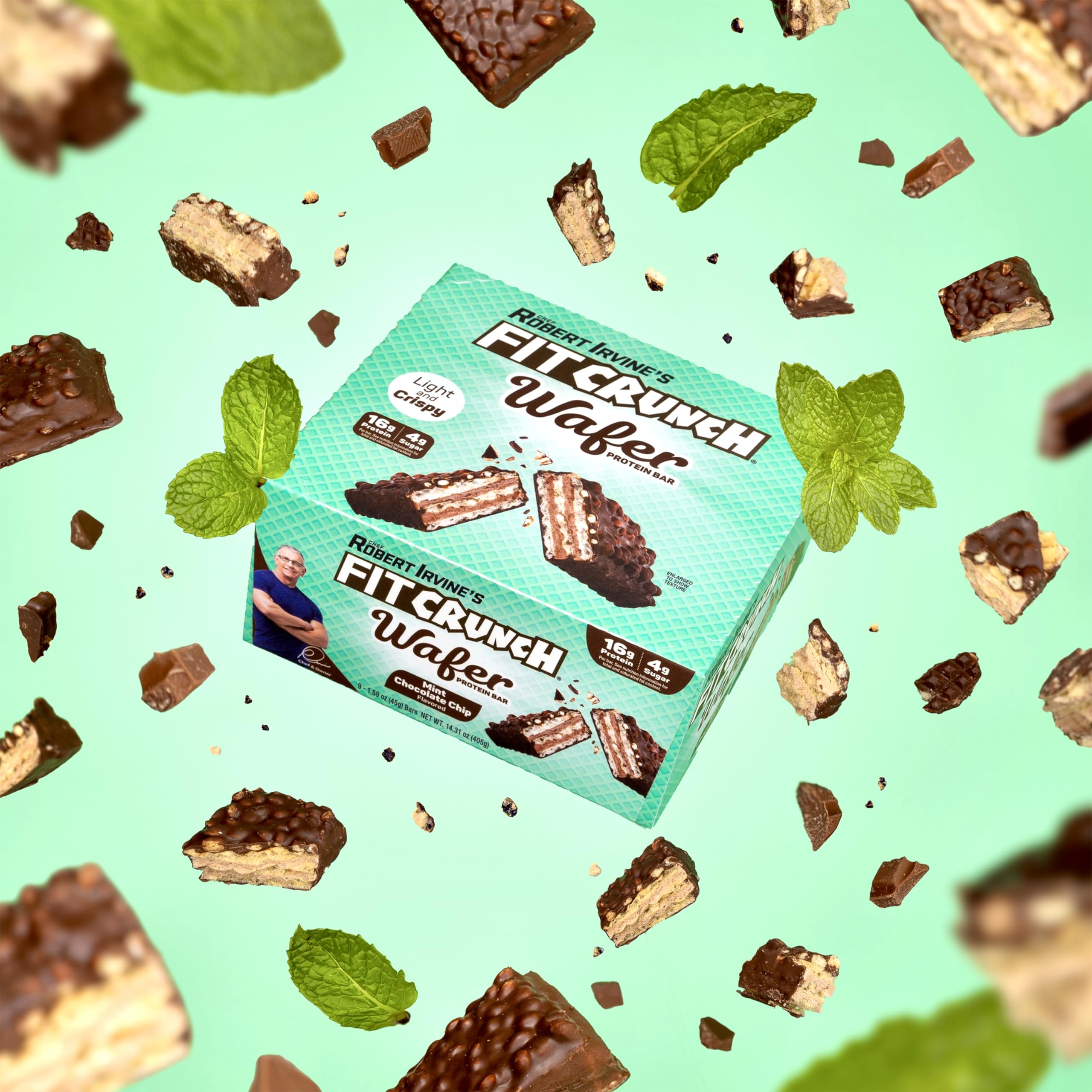 Fit Crunch barra wafer para llevar; tentempié práctico para el día.