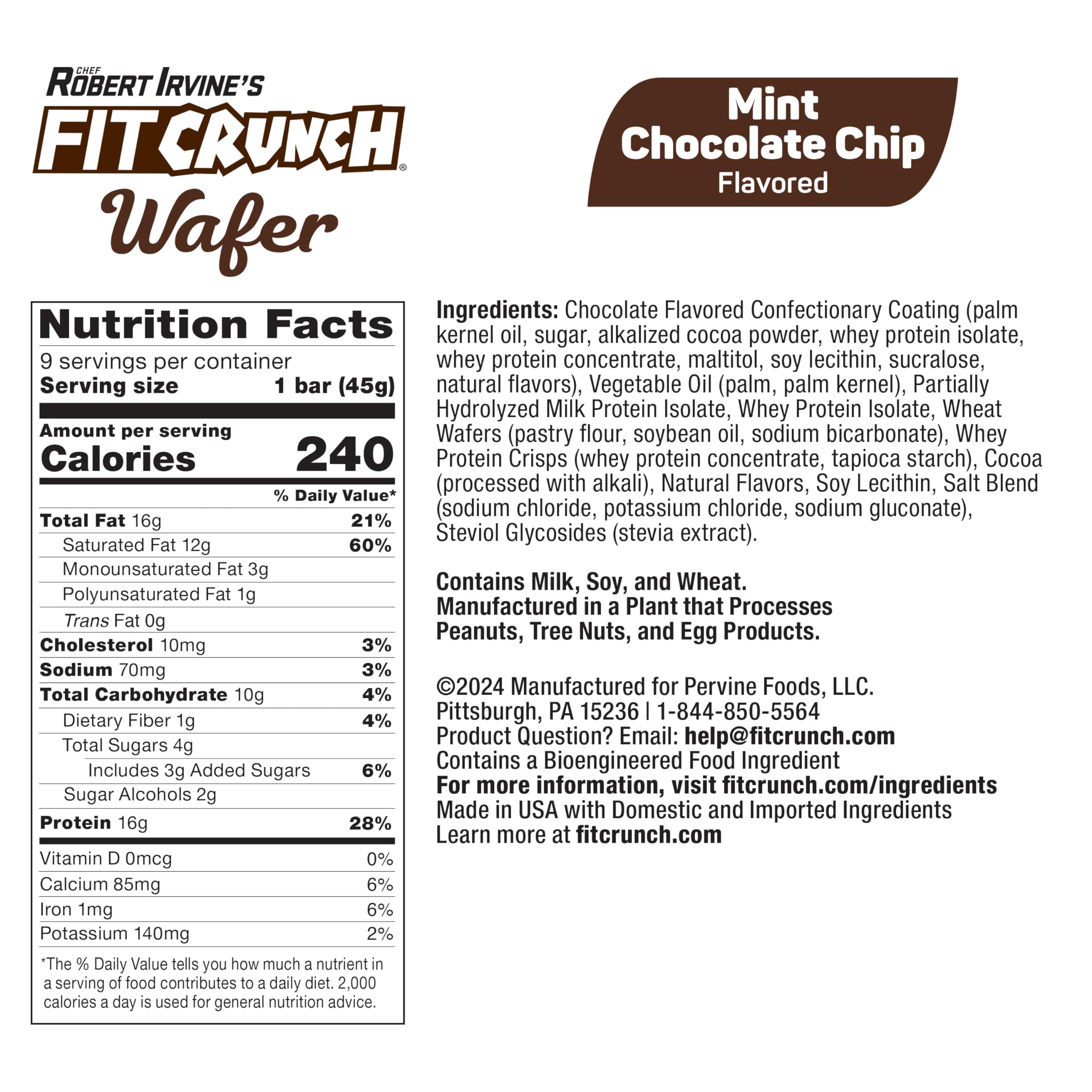 Fit Crunch barra wafer textura crujiente para masticar.