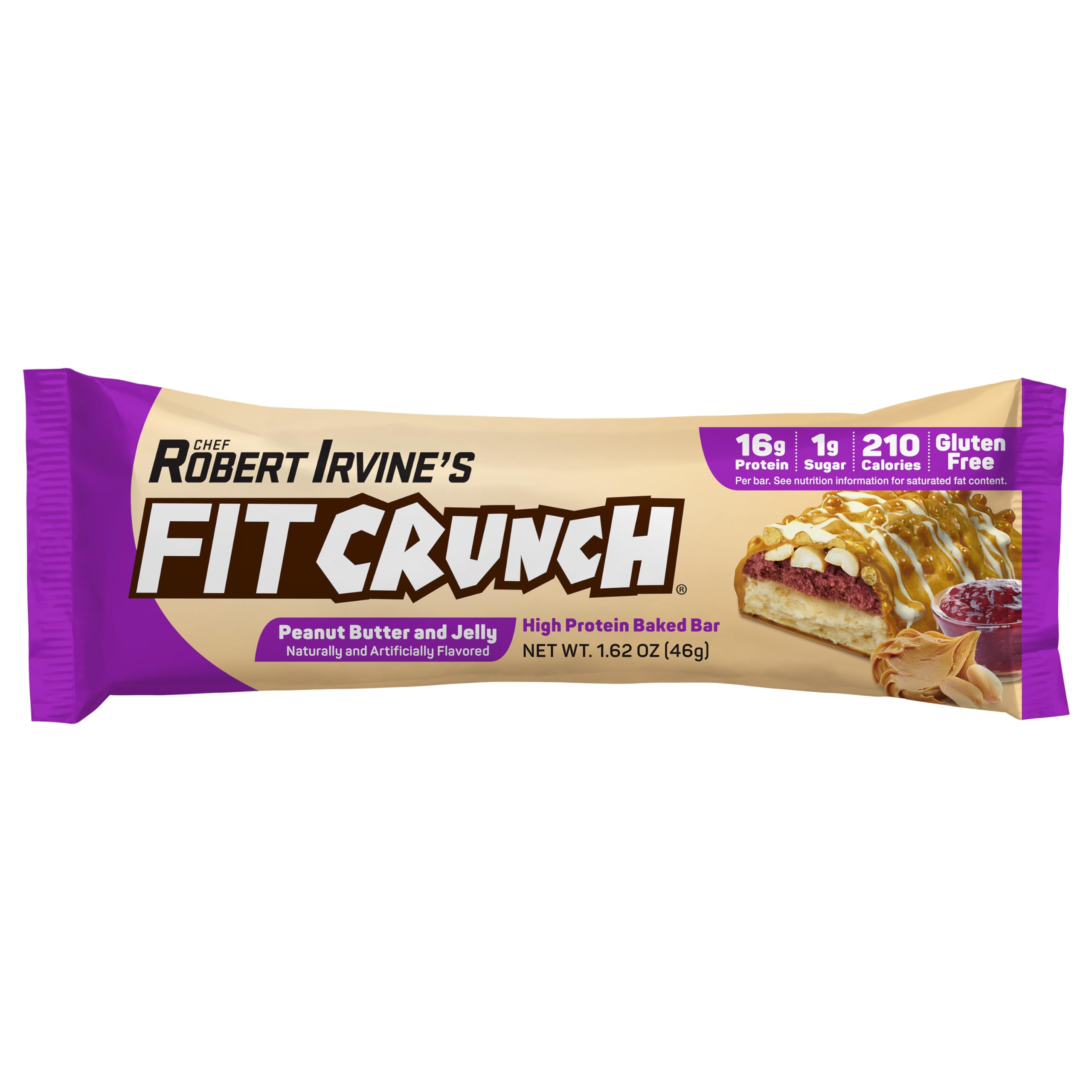 Fit Crunch barra 6 capas: corte que muestra textura suave y capas horneadas.
