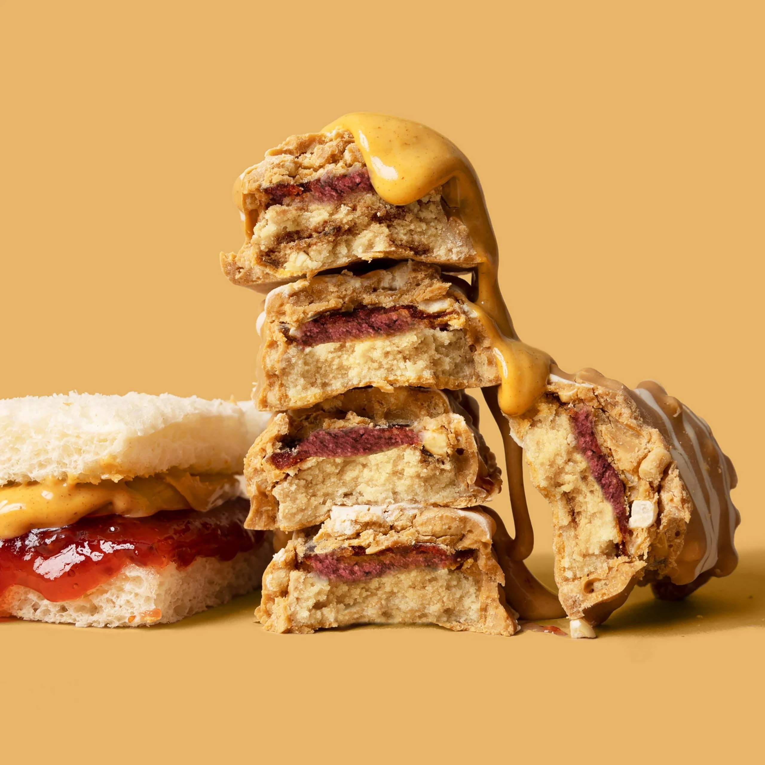 Fit Crunch barra, etiqueta nutricional visible con 16 g de proteína y sin gluten.