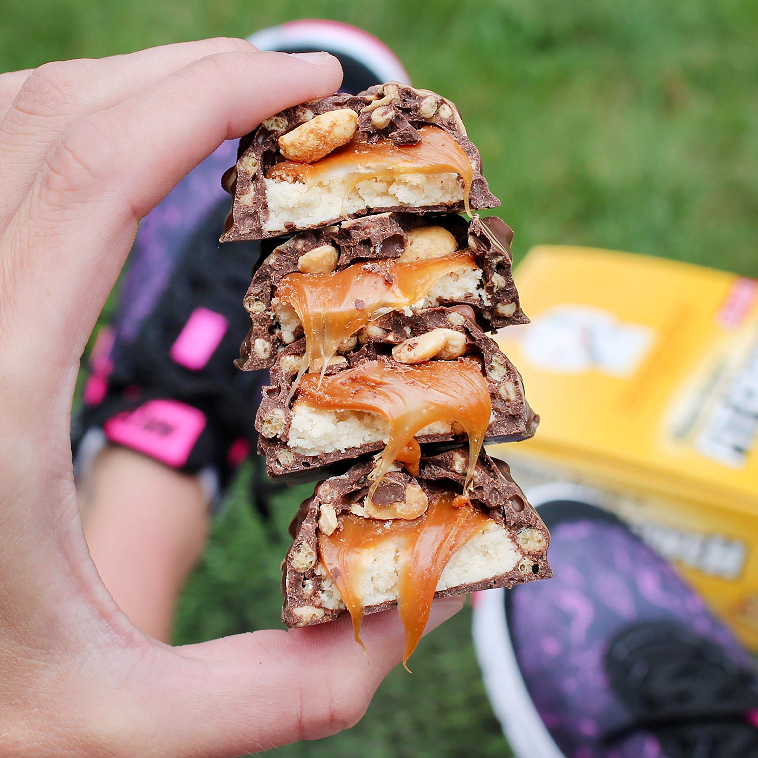 FITCRUNCH barra proteica, porción individual, opción sin gluten para cualquier momento.