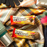 Mordisco listo para llevar, barra FitCrunch en mano para cualquier momento.