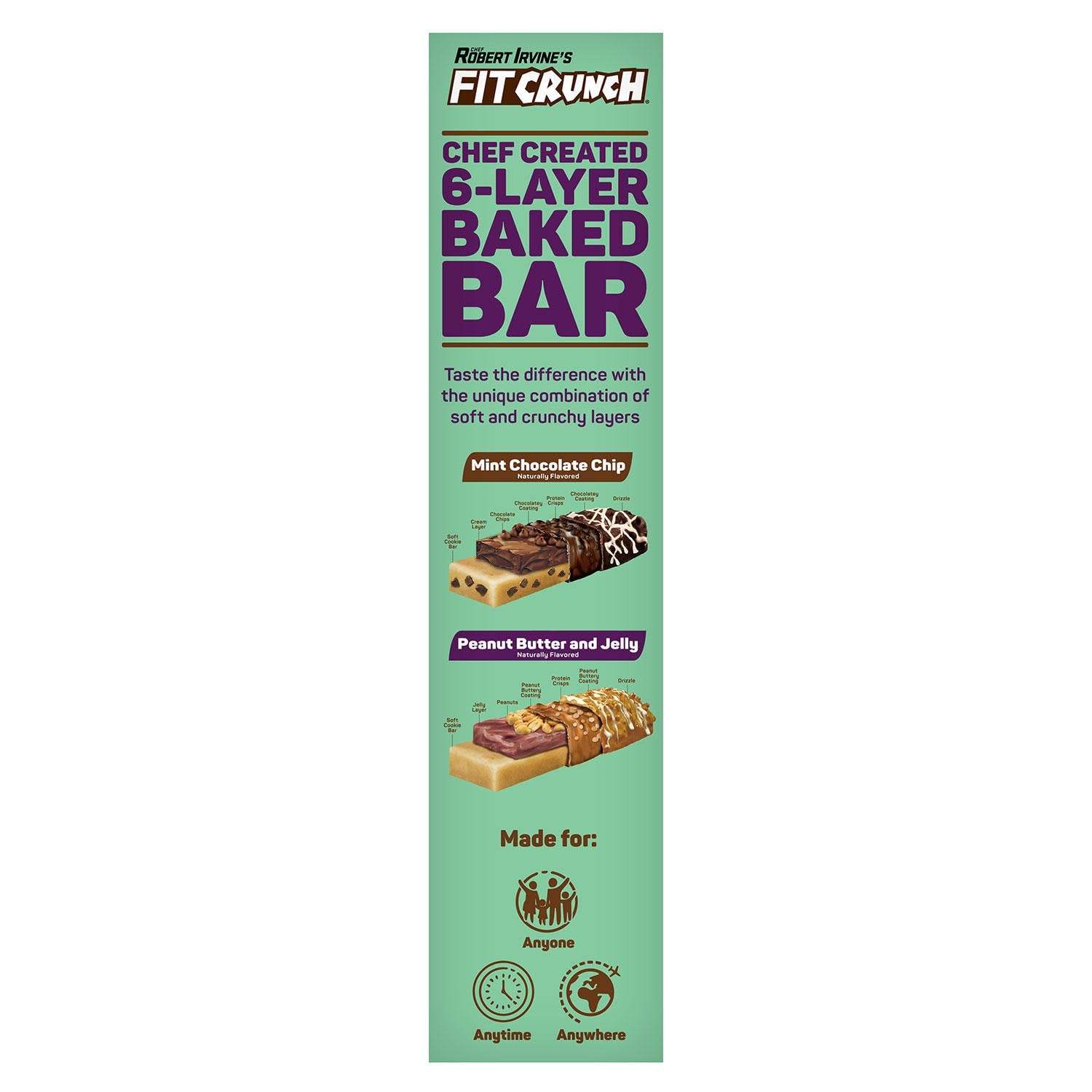 Pack de 18 barras FITCRUNCH, variedad para diferentes momentos proteicos.