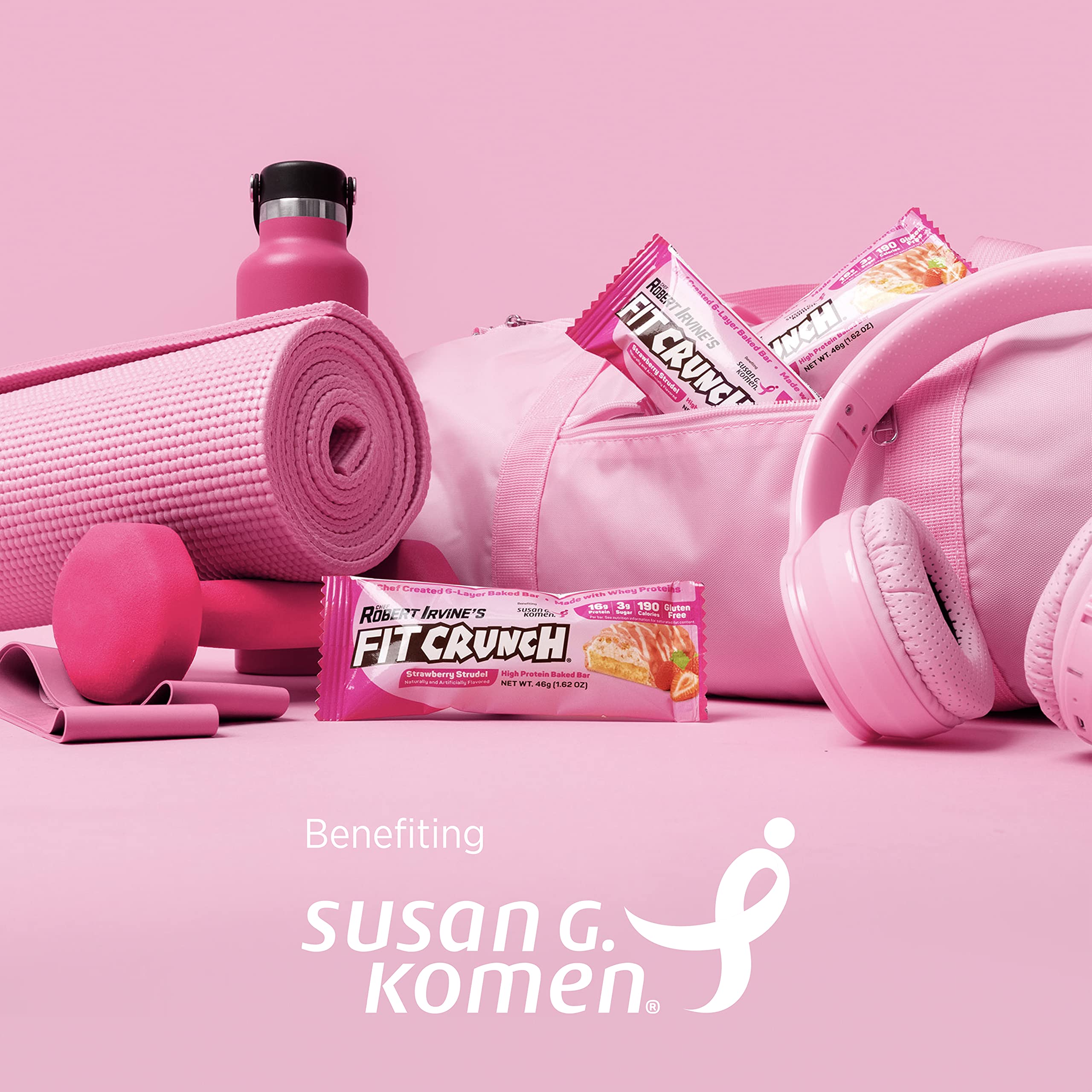 Fit Crunch sabor Strudel de Fresa, merienda con sabor intenso.