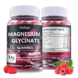 Fitfido gomitas magnesio glicinato frambuesa, empaque práctico para uso diario