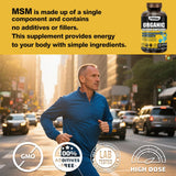 Cápsulas de 1000 mg Fitfido MSM para tejidos y uñas saludables.