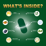 Cápsulas Fitfido NAD liposomal 300mg listas para uso diario.