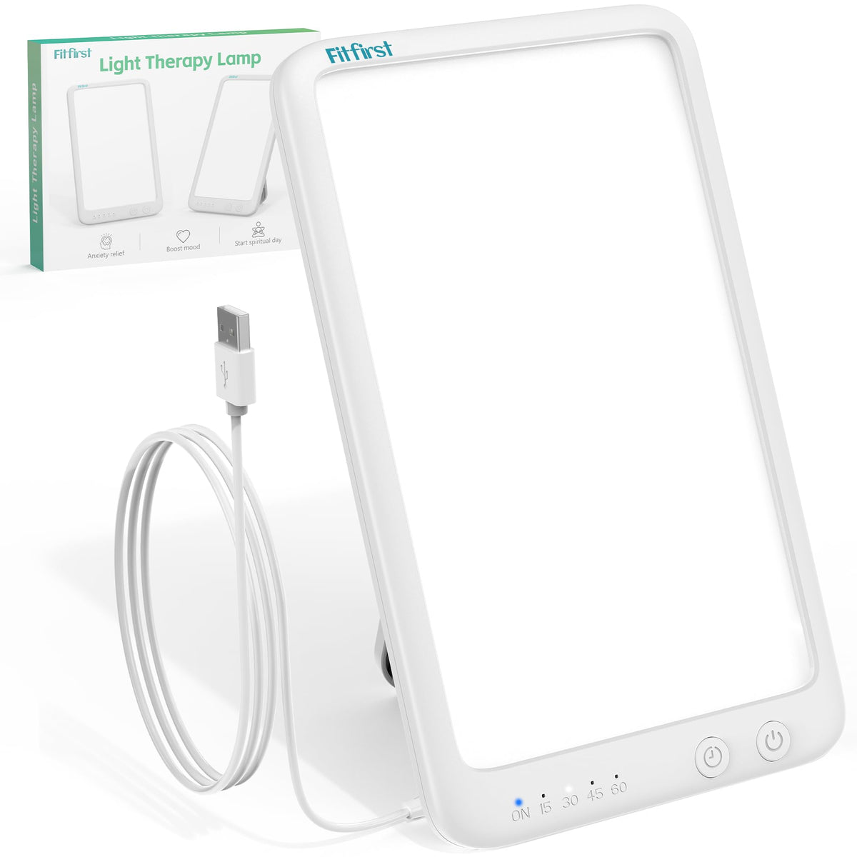 Lámpara Fitfirst Life de 10000 lux ajuste-brillo para bienestar diario