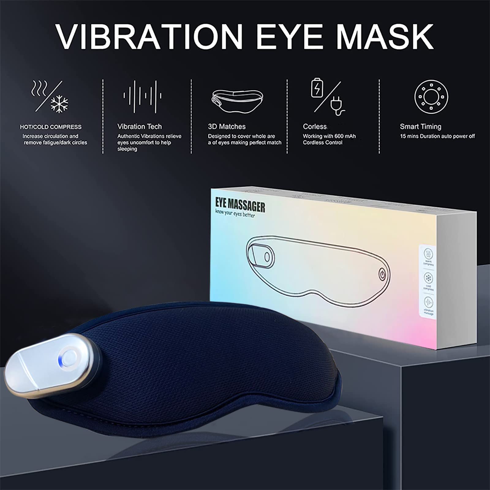 Fitgbey mascarilla ocular incluye bolsa de almacenamiento para llevar limpia