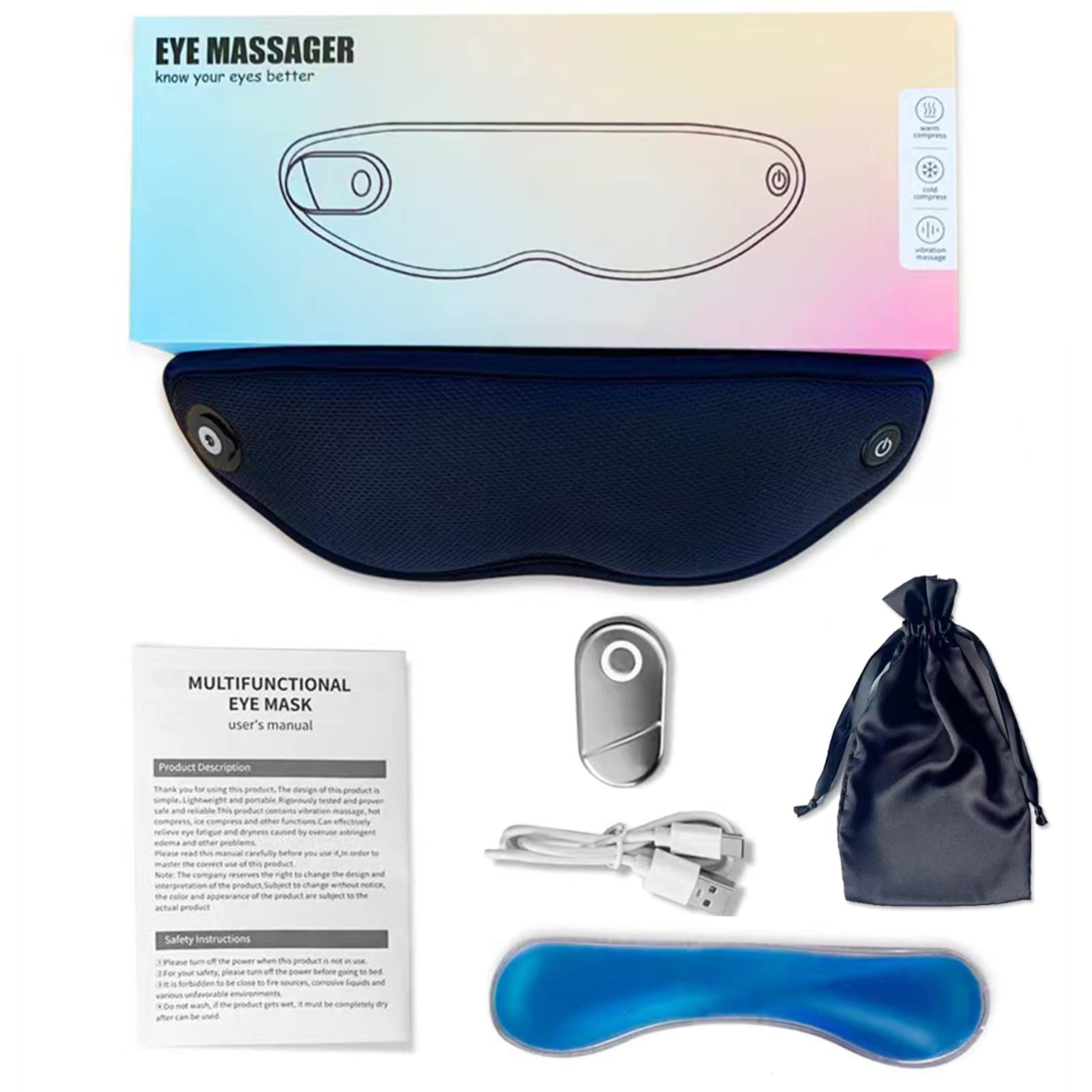 Fitgbey mascarilla ocular para uso diario en casa o viaje