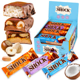 Barrita de proteína FitnesSHOCK sabor coco, snack ligero para media mañana