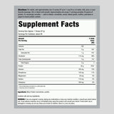 Fitness Labs Whey Protein Powder etiqueta clara, indica libre de OGM.