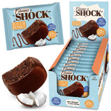 FitnesSHOCK brownie proteina chocolate coco: sabor intenso para merendar de forma saludable.