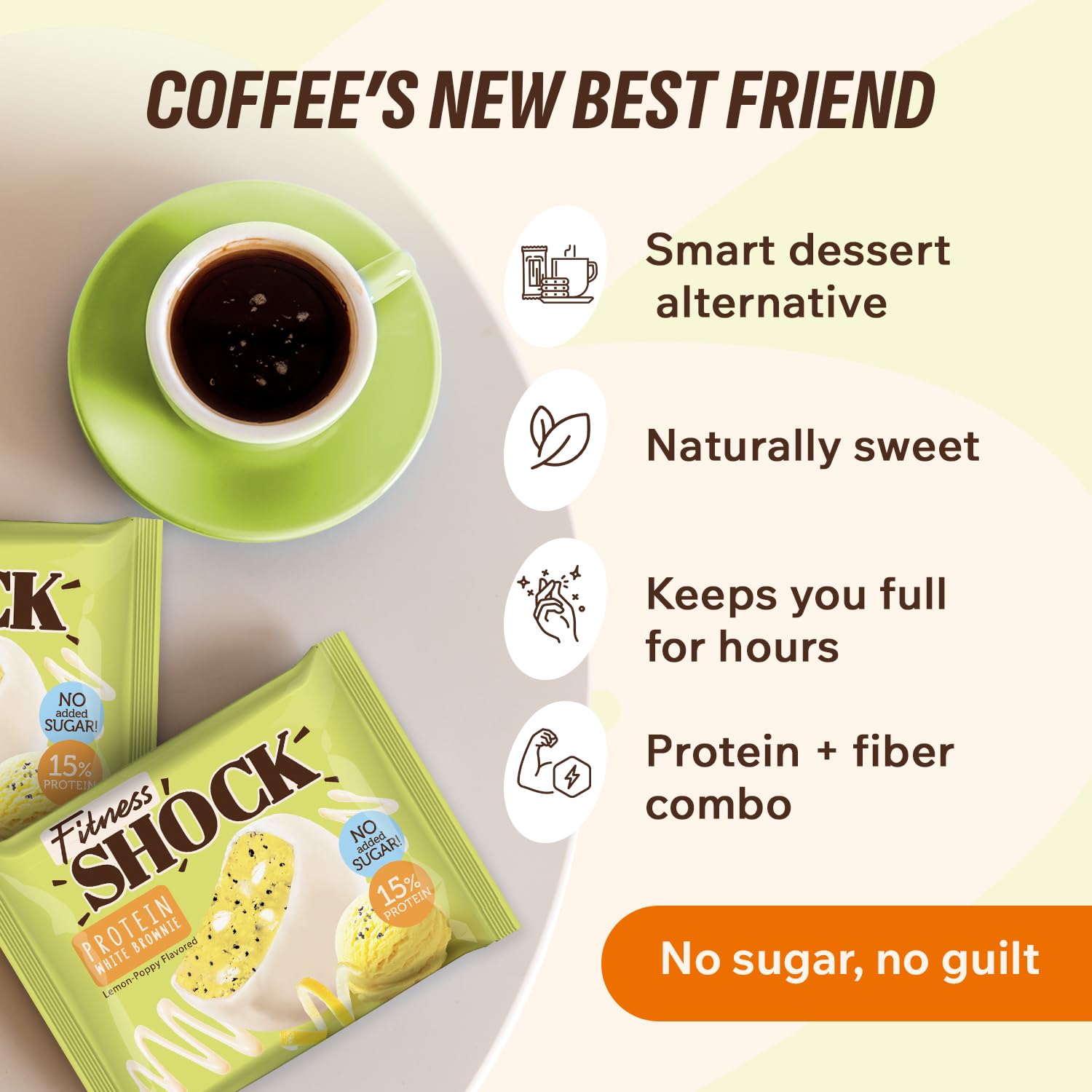 Brownie para café, snack rápido
