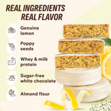 Brownie proteico sabor cítrico limón-poppy