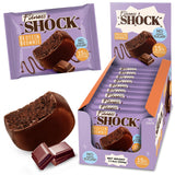 FitnesSHOCK Protein Brownies con chocolate oscuro, snack bajo en azúcar para merienda