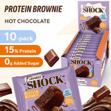 Porción de 50 g FitnesSHOCK Brownies, snack saciante para pausa café