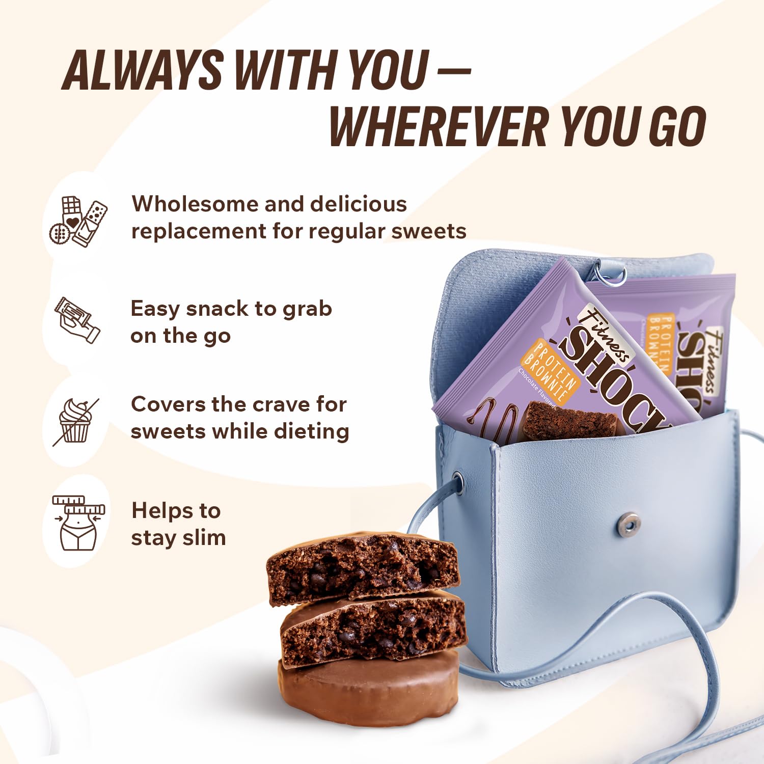 Chocolate intenso FitnesSHOCK, sabor profundo para antojo de chocolate