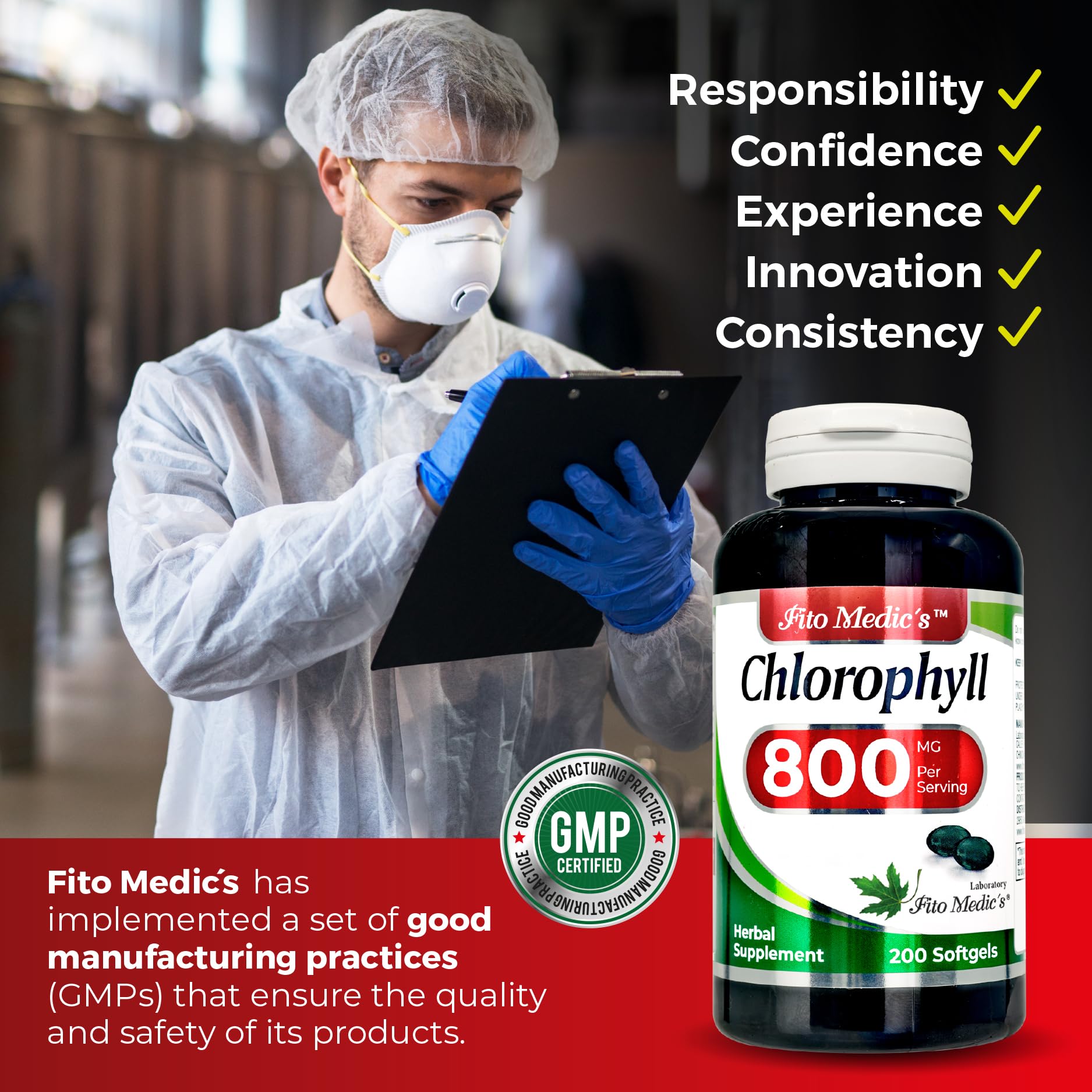 FITO MEDIC'S clorofila, cápsulas suaves para ingesta conveniente