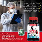FITO MEDIC'S Lab B12 6000 mcg, pastillas sublinguales para absorción rápida.