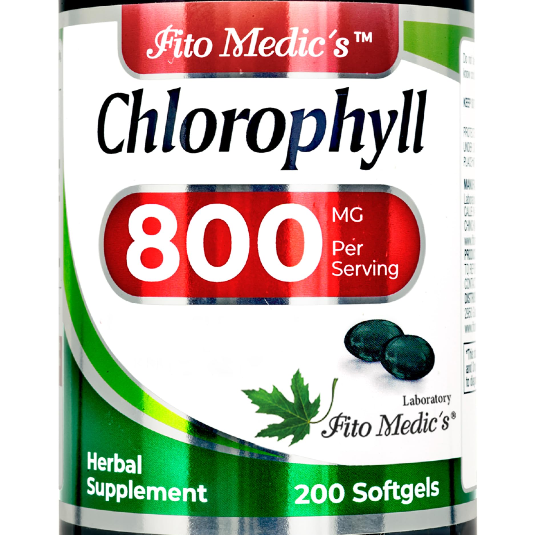 FITO MEDIC'S clorofila, botella con etiqueta para uso diario
