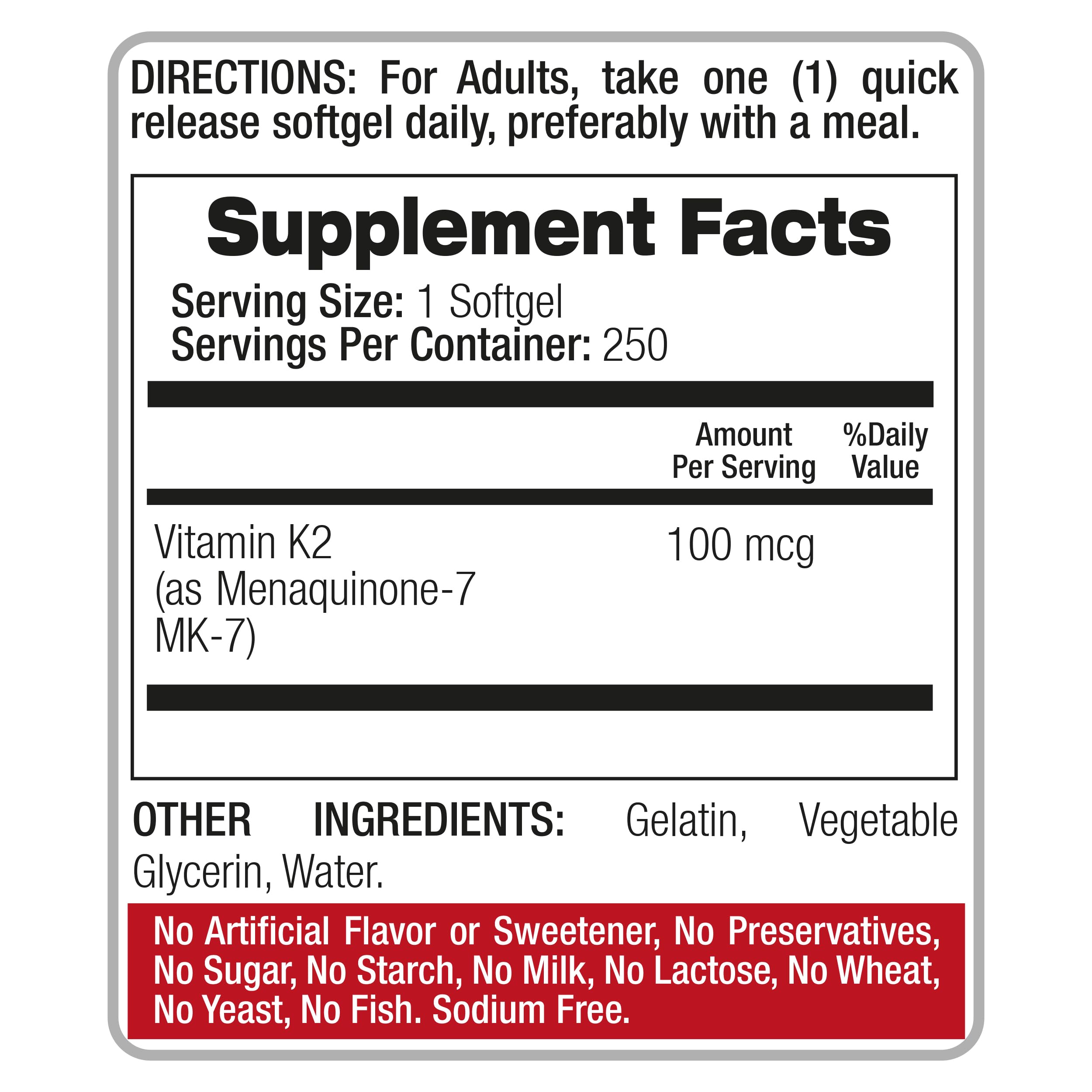 Dosis diaria de 100 mcg en cápsula suave.
