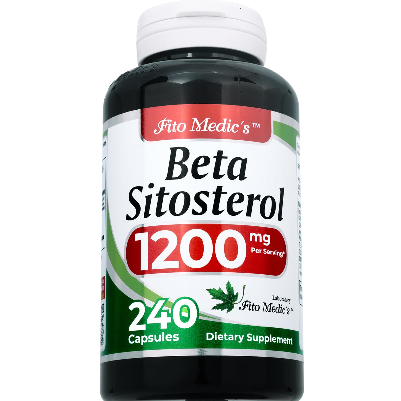 FITO MEDIC'S Lab beta sitosterol - cápsulas con dosis de 1200 mg para rutina diaria