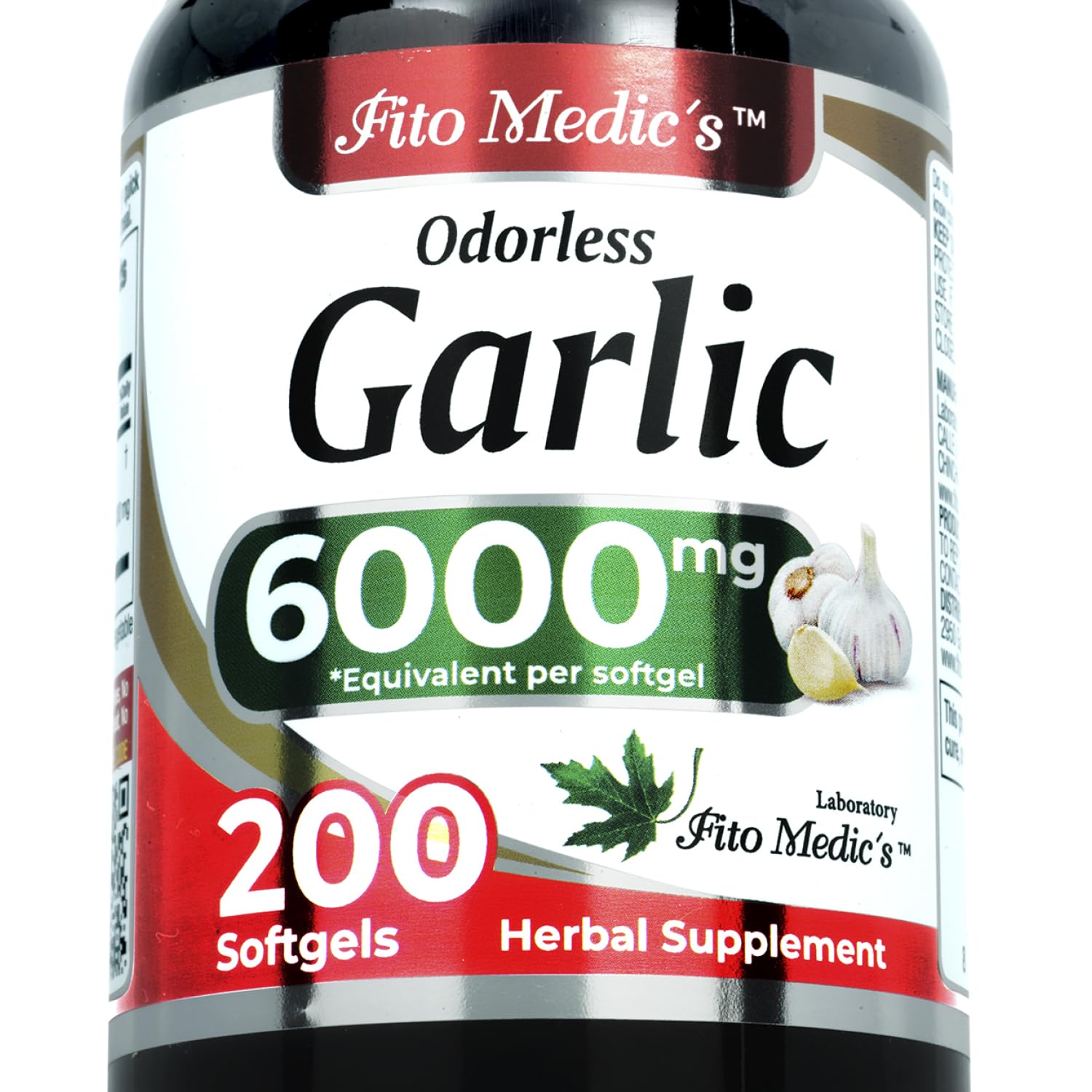 FITO MEDIC'S Lab ajo sin olor cápsulas para uso diario cómodo