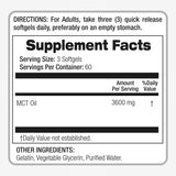 Etiqueta de ingredientes orgánicos en FITO MEDIC'S MCT Oil.